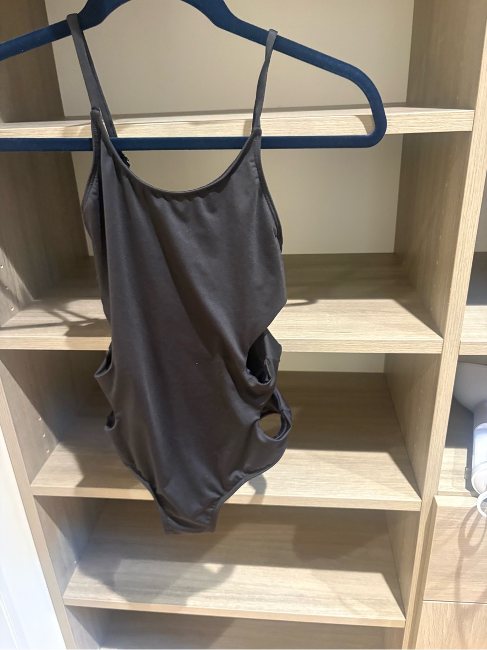 Submarine Black Kids One-Piece Swimsuit with Side Cutouts